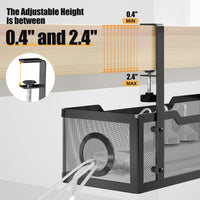 1 x RAW Customer Returns Cable Management Tray Under Desk, Cinati Cable Management Under Desk No Drilling Desk Cable Management Box for Office Home - No Damage to Desk - RRP €28.45