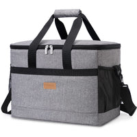 1 x RAW Customer Returns Lifewit 30L Large Foldable Insulated Cooler Bag, Picnic Cooler Bag for Food Transport, Gray - RRP €29.5