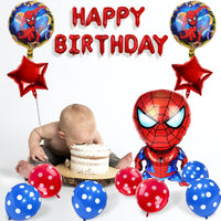 75 x Brand New Yisscen Birthday Decorations Spiderman Balloon Set, Aluminum Helium Balloon Kids Birthday Party Decoration Supplies Kit, Superhero Theme Party Latex Balloon - RRP €1209.75