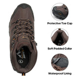 1 x RAW Customer Returns NORTIV 8 Men s Trekking Shoes Hiking Shoes Outdoor Shoes Hiking Boots Waterproof Hiking Boots Climbing Shoes Mountaineering Climbing Hiking Shoes BROWN BLACK BROWN 160448 M-E Size 44 EUR  - RRP €59.09