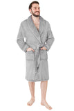 1 x RAW Customer Returns CityComfort Men s Winter Robe, Fleece House Robe M, Polar Blue  - RRP €25.56