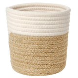 1 x RAW Customer Returns Briful 15CMx15CM Woven Cotton Rope Plant Basket Flower Pot Braided Planter Basket for Planters, Small Plants, Flower Pot, Crafts, Toys, Home D cor - RRP €13.1