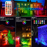 1 x RAW Customer Returns MEIKEE RGB Solar Spotlight 4 in 1 LED Solar Lights Outdoor Garden Remote Control Waterproof IP66 12 Colors 3 Modes Color Changing 6 Brightness Levels 5000mAh Solar Lamps for Garden Path Patio - RRP €53.15