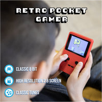 1 x RAW Customer Returns Silvergear Mini Handheld Game Console Portable, Analogue, Retro Console with 240 Classic Video Games Arcade Console for Children and Adults Red - RRP €23.93