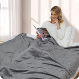 1 x RAW Customer Returns McJaw Heated Blanket - 200 150 cm Flannel Electric Heated Blankets, 4 Temperature Settings and 10 Hour Timer, Light Soft, Fast Heating with Overheating Protection - Gray - RRP €40.68