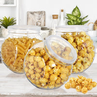 1 x RAW Customer Returns TOPZEA 3 Pack Candy Jars with Lids, 1.3L Plastic Candy Jar, Clear Cookie Container, Wide Mouth Kitchen Countertop Jars for Candy, Cookies, Snack Storage - RRP €16.27