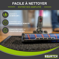 1 x RAW Customer Returns SQUATCH Indoor entrance mat Durable, non-slip doormat Absorbs water and picks up dirt Easy to clean Plain color dark gray, 40 x 60 cm  - RRP €21.6