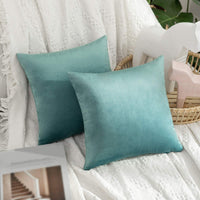 1 x Brand New MIULEE 1 Piece Velvet Cushion Cover Pillow Case Decorative Sofa Cushions Throw Pillows Decorative Couch Cushions Decorative Pillow Cover with Hidden Zipper for Sofa Bedroom 30 x 30 cm Teal - RRP €9.99