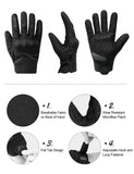 1 x RAW Customer Returns INBIKE Motorcycle Gloves Men Women Summer Motocross Gloves Motorcycle Cycling Gloves Men Full Finger Protection Breathable Black S - RRP €29.99