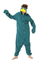 1 x RAW Customer Returns LorranTree Platypus Costume Onesie Perry Platypus Animal Costume Women Men Pajamas Christmas Carnival One-Piece YZS-Green-XL - RRP €29.24