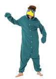 1 x RAW Customer Returns LorranTree Platypus Costume Onesie Perry Platypus Animal Costume Women Men Pajamas Christmas Carnival One-Piece YZS-Green-M - RRP €30.99