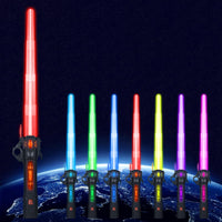 9 x Brand New FGZU Light Up Lightsaber Toy for Kids, RGB 7 Colors Lightsabers with Light and Sound, USB Rechargeable Retractable Lightsaber Toy, Cosplay Toy for Kids Ferrous  - RRP €108.9