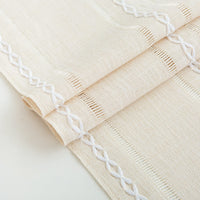 1 x RAW Customer Returns CHUQING table runner beige cream macrame table runner country house style boho table runner 210 x 33 cm, beige - RRP €21.99