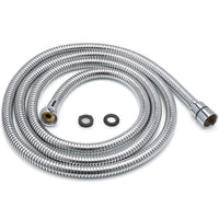 1 x RAW Customer Returns H S stainless steel shower hose with 2 washers - 2m with 1 2 inch connection - universal shower hose with chrome finish - kink protection hose for shower and bathtub - RRP €20.4