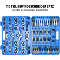 1 x RAW Customer Returns HATANSE 110 Piece Thread Cutter Set M2-M18 Metric Professional Thread Cutting Set With Wrench Die for Fine Threads - RRP €84.74