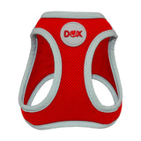 3 x RAW Customer Returns DDOXX Reflective Airmesh Step-In Dog Harness - Adjustable Chest Puppy Harness for All Sizes - XL Red  - RRP €56.97