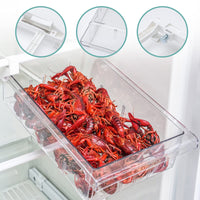 2 x Brand New KEPEAK Refrigerator Organizer Set of 5 with Lid and Handle, Refrigerator Organizer for Dishwashers, Microwave Ovens, Kitchens, Refrigerator, Cabinets, Suitable Pack of 5  - RRP €62.4