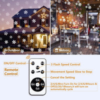 1 x RAW Customer Returns LED projector Christmas, projector lamp snowfall effect light with remote control IP44 waterproof outdoor and indoor decoration for decorations outside inside Christmas wedding party garden Halloween - RRP €16.72