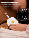 1 x RAW Customer Returns Digital Vibration Alarm Clock for Heavy Sleepers, Hearing Impaired Deaf Teens, Portable LED Alarm Clock, Bed Shaker Under Pillow, Battery Operated, for Travel - RRP €26.99