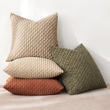 1 x RAW Customer Returns MIULEE Set of 4 Corduroy Cushion Covers Pillowcase Decorative Cushion Cover Modern Sofa Cushions Throw Pillows Couch Cushions for Sofa Decorative Cushions Living Room Bedroom 50 x 50 cm Brown Green Series - RRP €30.24