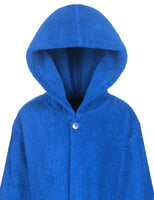 1 x RAW Customer Returns Morgenstern bathrobe children girls boys terry cotton hood medium blue 158-164 - RRP €30.2