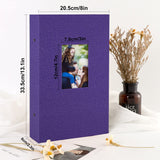 10 x Brand New Lanpn Photo Album 10x15 300 Pockets, Linen Fabric Album for Horizontal Photos Purple  - RRP €180.5