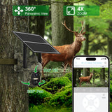 1 x RAW Customer Returns Lemnoi 4G LTE solar wildlife camera with motion detector, battery wildlife camera with SIM card and SD card, 2K outdoor surveillance camera with color night vision, PIR detection, waterproof, 2-way audio - RRP €129.99