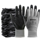 1 x RAW Customer Returns ANDANDA work gloves, men s work gloves with nitrile coating for assembly work, mechanics, gardening and construction work, size M L XL, 6 12 24 pairs - RRP €13.1