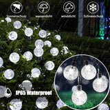 1 x RAW Customer Returns Sunlisky Solar Fairy Lights Outdoor, 9.5m 50 LED Solar Crystal Balls, 8 Modes Solar Fairy Lights Outdoor, Waterproof IP65 Solar Fairy Lights Outdoor Weatherproof for Pavilion, Garden, Balcony, Terrace, Goove - RRP €15.31