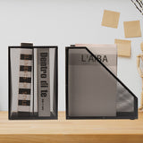 1 x RAW Customer Returns ASIFMTHOT Magazine Rack Metal Bookend Black Standing File 2 Compartments Office Organizer Desk Decorative Magazine Rack Pack of 2  - RRP €27.22