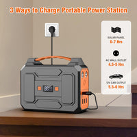 1 x RAW Customer Returns Powkey Powerstation with Solar Panel 99Wh 27000mAh Portable Powerstation with 40W Foldable Solar Panel 100W Solar Generator with 230V AC Output 18W USB-A USB-C for Motorhome Camping - RRP €201.67