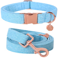 8 x Brand New DOGWONG dog collars blue, dog collars and leash made of blue dog collar, comfortable adjustable dog collar for small medium sized dogs - RRP €175.92