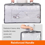 1 x RAW Customer Returns Yopih 5 PCS Under Bed Storage Bags Foldable Clothes Bag 75L Large Capacity Storage Containers with Clear Window Reinforced Handles Non-Woven Zippered Organizer - RRP €25.56