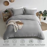 4 x Brand New MILDLY bed linen 135x200 gray 4-piece, 100 microfiber plain bed linen set with 2 pillowcases 80x80 cm, koTex certified and suitable for allergy sufferers, bed linen with zip - RRP €122.48