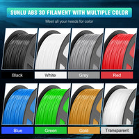 1 x RAW Customer Returns SUNLU ABS Filament 1.75mm, Highly Heat Resistant 3D Printer Filament, Dimensional Accuracy - 0.02mm, 1kg 2.2lbs Spool, 2 Packs, Black White - RRP €31.99