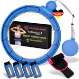 1 x RAW Customer Returns WELLRELAXX Smart Hula Hoop quiet up to 113cm circumference Hula Hoop for adults Hula Hoop with weight ball Hula Hoop for losing weight with belly belt - protects skin and clothing - RRP €29.99