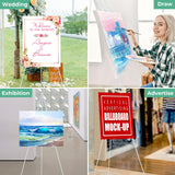 1 x RAW Customer Returns Easel Stand for Wedding Sign Poster Ohuhu White Foldable Tripod Art Canvas Painting Display - Portable Metal Artist Easels for Indoor and Outdoor Use - RRP €19.99