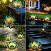 1 x RAW Customer Returns Ausolee Solar Lamp Outdoor Garden Decoration, Outdoor Garden Decoration, Waterproof Hollowed Out Solar Lotus Flower Lamp Garden Decoration, Crack Glass Ball Decoration Solar Lamp Outdoor.Solar Lamp - RRP €30.23