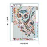 1 x Brand New Xiaomoyu 5D DIY Diamond Painting Kits, Owl Diamond Painting Pictures Full Drill, Diamond Rhinestone Crystal Embroidery Canvas Pictures Painting by Numbers for Adults Children Decorations - RRP €7.75