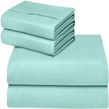 1 x RAW Customer Returns Utopia Bedding 4 Piece Sheet Set 150x200 - Brushed Microfiber Polyester - Fitted Sheet, Flat Sheet and 2 Pillowcases 50x75 150 Bed, SPA Blue  - RRP €23.59