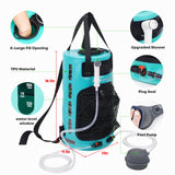 1 x RAW Customer Returns WILD HEART Camping Shower - 22L Portable Camping Shower with Pressure Foot Pump and Hose - Solar Shower Backpack for Camping Black  - RRP €75.0