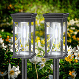 1 x RAW Customer Returns Amzxart Solar Path Lights Outdoor, Solar Pathway Lights, Solar Landscape Lights, 2 Pack Solar Outdoor Lights, Solar Garden Lights for Backyard - RRP €57.99