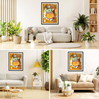 2 x Brand New RICUVED Cartoon Diamond Painting Pictures, 5D Pumpkin Diamond Painting Pictures Adults Diamond Painting Pictures Set Full Drill Diamond Painting Cross Embroidery Painting Set 30x40cm - RRP €40.8