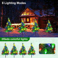 1 x RAW Customer Returns Solar Christmas Tree Lights Outdoor, 4 Pack Solar Lamps Christmas Decoration with 80 LED Strawberry Solar Lights, Waterproof Solar Lights Garden Decoration for Christmas Lawn - RRP €31.24