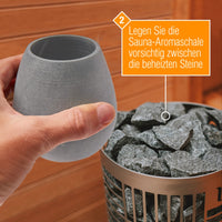 1 x RAW Customer Returns Amazy sauna egg made of natural soapstone Aroma bowl, scent bowl and infusion stone for menthol crystals and infusions during the sauna session - exuding scent, natural, heat-resistant - RRP €18.14