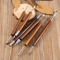 1 x RAW Customer Returns Clay tool, 6pcs ceramic modeling tool set, polymer ceramic clay sculpture tools modeling tool set - RRP €24.0