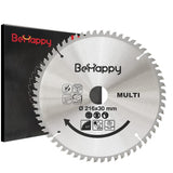 1 x RAW Customer Returns BeHappy circular saw blade metal, hand-held circular saw blade 216 x 1.6 2.4 x 30 mm, circular saw blades 60 teeth for wood, metal, aluminum - RRP €16.13