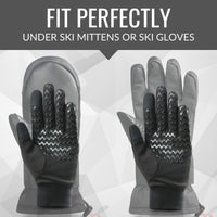 1 x RAW Customer Returns devembr Ski Gloves Lining, Polar Fleece Winter Gloves for Snowboard, Touchscreen Compatible, Anti-Slip, M - RRP €14.62