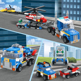 1 x RAW Customer Returns Creator 3in1 Construction Toy, City Helicopter Transporter, Police Chase Vehicle and Flatbed Truck, Toy, Gift for Kids, Boys and Girls Ages 6 and Up, 249 Pieces - RRP €25.88