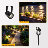 1 x RAW Customer Returns S Vater Garden Lighting LED Outdoor, 32m Set of 10 3000LM 10 2W Garden Spotlight 27V COB IP65 Waterproof Spotlight Warm White with Ground Spike for Outdoor Garden Yard - RRP €95.99